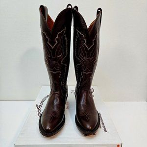 24. Cowboy (girl) boots - Alberta Boots Co. Brown leather. Size 9.5 B